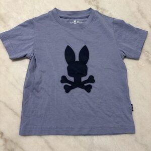 Psycho Bunny Kids T-Shirt in Light Blue with Navy Logo
